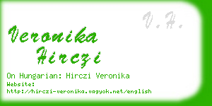 veronika hirczi business card